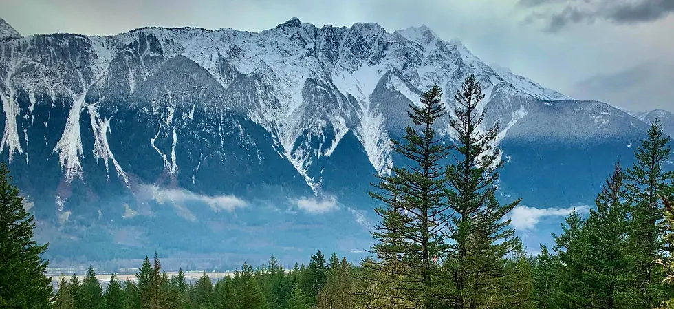 Mount Currie is a prominent landscape feature in Pemberton.