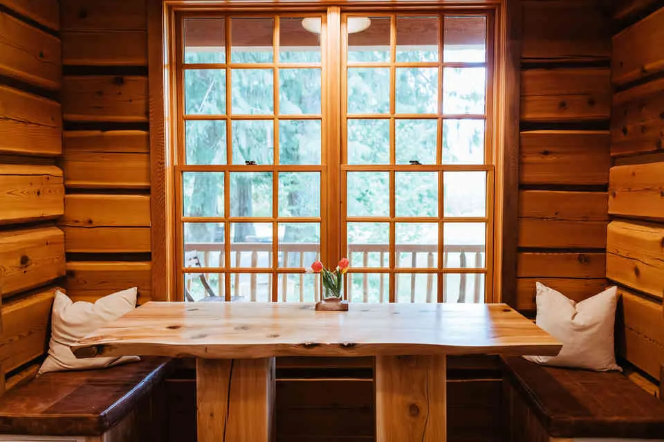 Our breakfast nook is the perfect place to enjoy your coffee. 